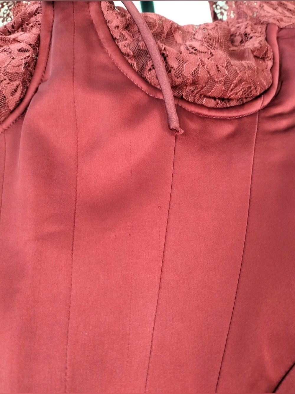 House of CB ‘PERDI’ Berry Satin Maxi Corset Dress Small US4-6 $259 - Picture 12 of 13